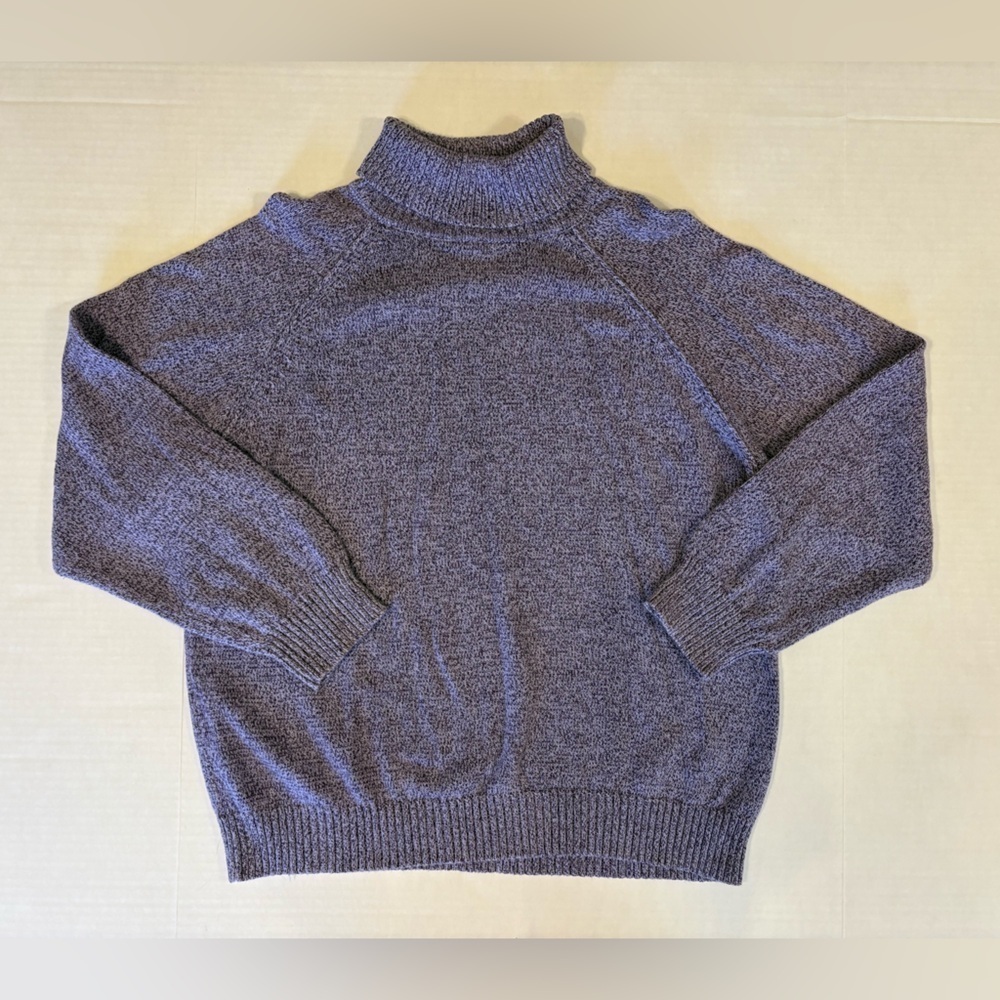 Karen Scott purple 100% cotton turtle neck pullover sweater size XXL